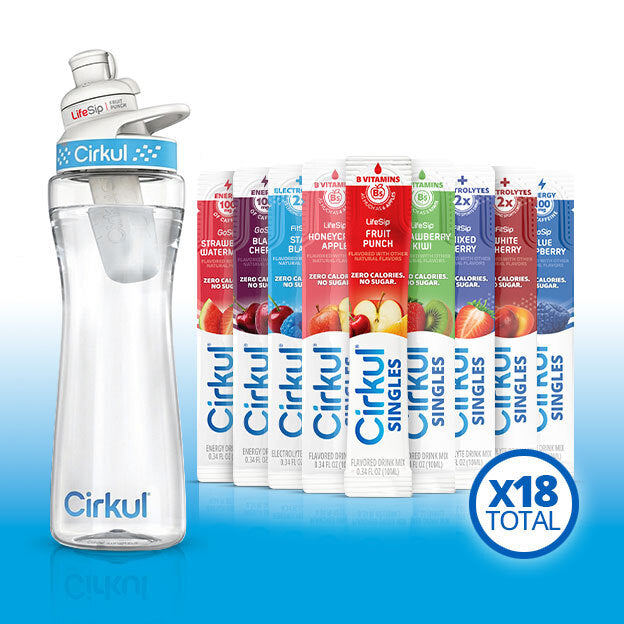22oz. Plastic Bottle & LifeSip® Fruit Punch