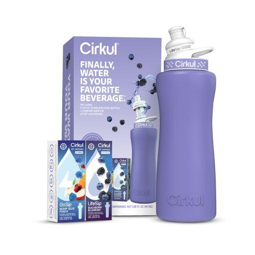 32oz. Matte Periwinkle Stainless Steel Bottle Starter Kit A7