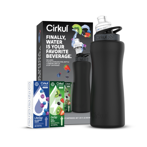 32oz. Matte Black Stainless Steel Bottle Starter Kit X8